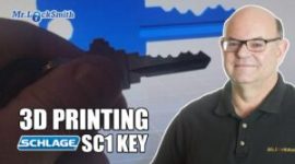 3D Printing Schlage SC1 Key BC